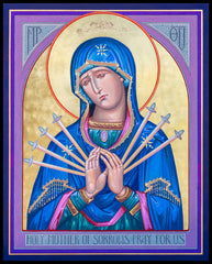 Wood Plaque - Mater Dolorosa - Mother of Sorrows by R. Gerwing