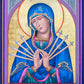 Wall Frame Gold, Matted - Mater Dolorosa - Mother of Sorrows by R. Gerwing