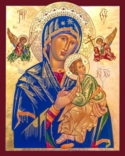 Wall Frame Espresso, Matted - Our Lady of Perpetual Help by Robert Gerwing - Trinity Stores