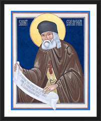 Wall Frame Black - St. Seraphim of Sarov by R. Gerwing