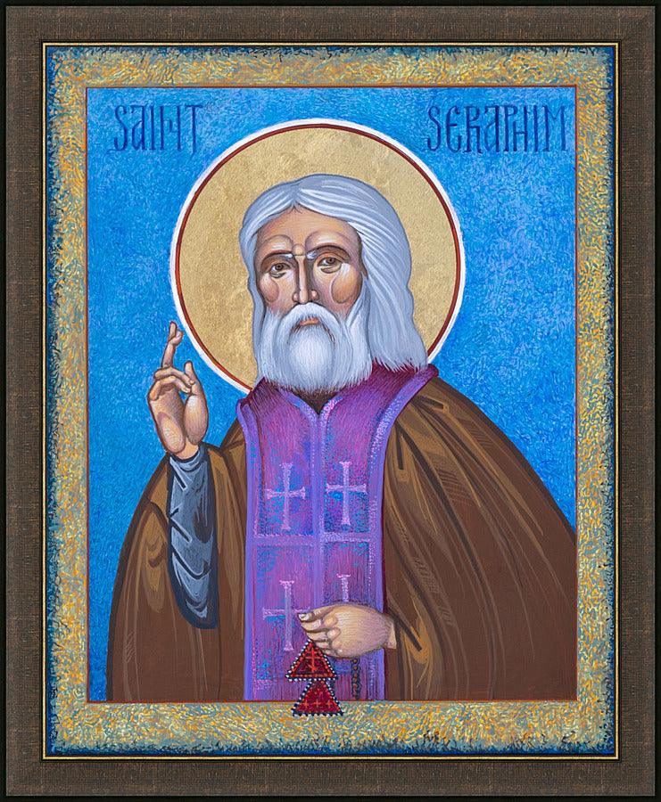 Wall Frame Espresso - St. Seraphim by Robert Gerwing - Trinity Stores