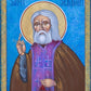 Wall Frame Espresso, Matted - St. Seraphim by Robert Gerwing - Trinity Stores