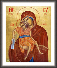 Wall Frame Espresso - Virgin and Christ Child by R. Gerwing