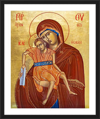 Wall Frame Black - Virgin and Christ Child by R. Gerwing