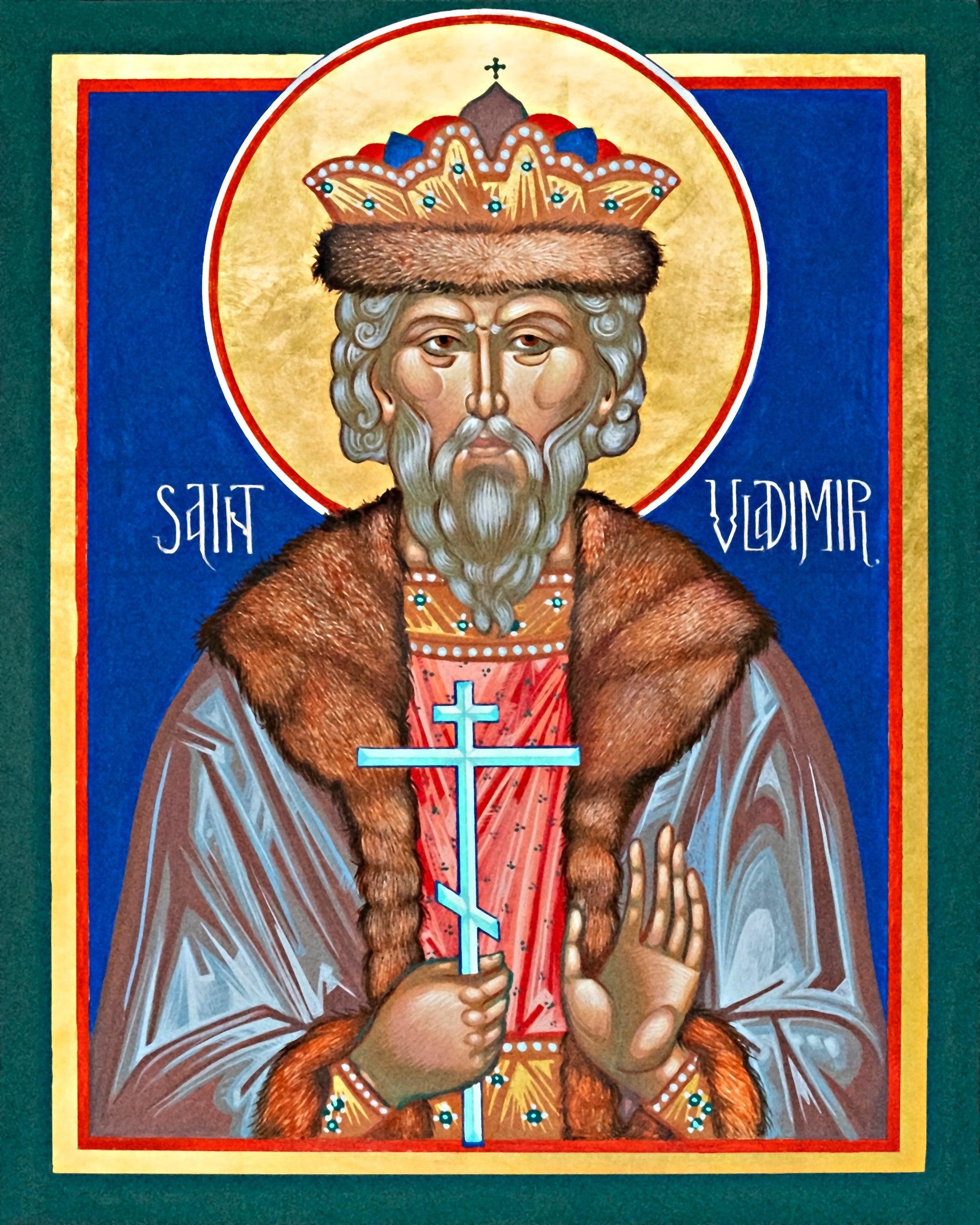 Wall Frame Black, Matted - St. Vladimir by Robert Gerwing, OFM - Trinity Stores