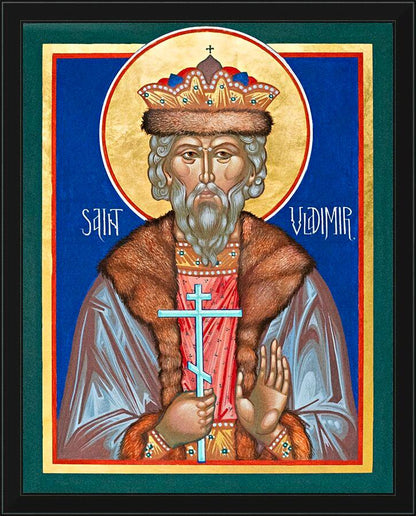 Wall Frame Black - St. Vladimir by Robert Gerwing, OFM - Trinity Stores