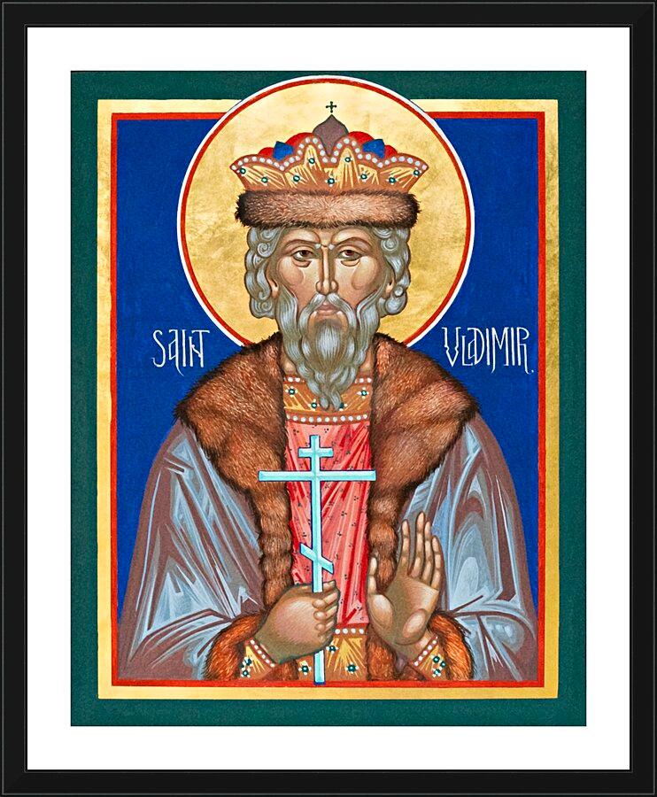 Wall Frame Black, Matted - St. Vladimir by Robert Gerwing, OFM - Trinity Stores