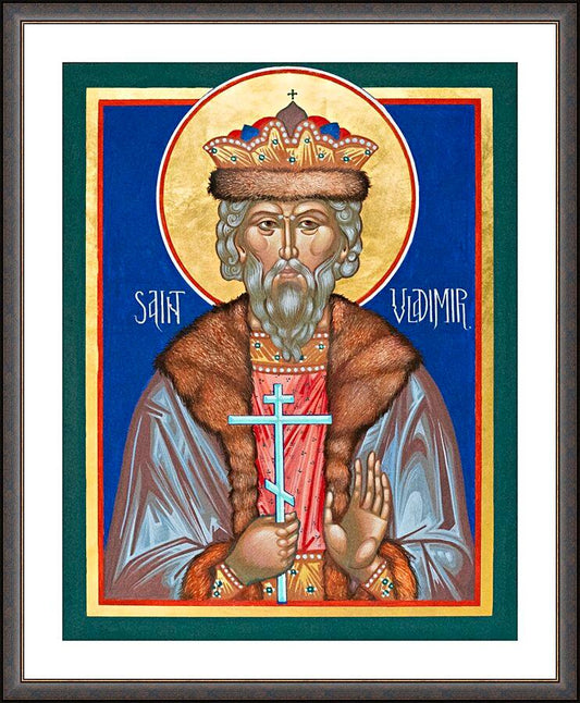 Wall Frame Espresso, Matted - St. Vladimir by Robert Gerwing, OFM - Trinity Stores