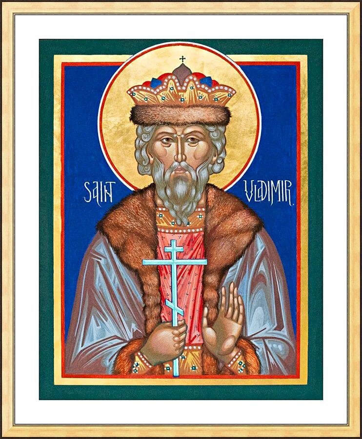 Wall Frame Gold, Matted - St. Vladimir by Robert Gerwing, OFM - Trinity Stores