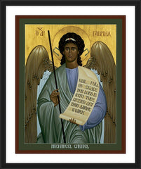 Wall Frame Black - St. Gabriel Archangel by R. Lentz