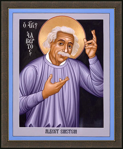 Wall Frame Espresso - Albert Einstein by Br. Robert Lentz, OFM - Trinity Stores