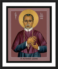 Wall Frame Black - St. Alphonsus Liguori by R. Lentz
