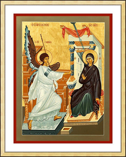 Wall Frame Gold, Matted - Annunciation by R. Lentz