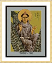 Wall Frame Gold - St. Anthony of Padua by R. Lentz