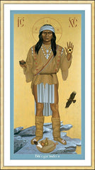 Wall Frame Gold - Apache Christ by R. Lentz