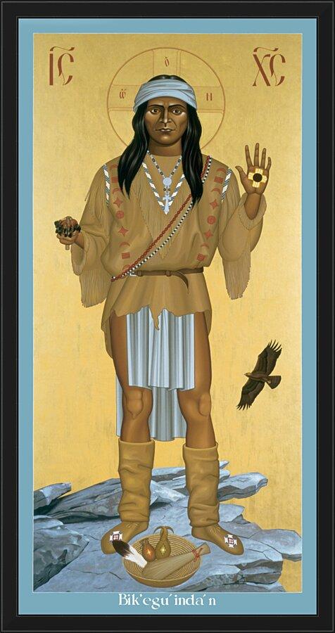 Wall Frame Black - Apache Christ by Br. Robert Lentz, OFM - Trinity Stores