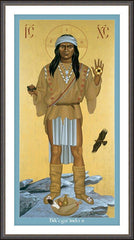 Wall Frame Espresso - Apache Christ by R. Lentz