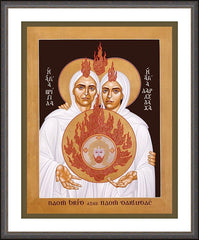 Wall Frame Espresso - Sts. Brigid and Darlughdach of Kildare by R. Lentz