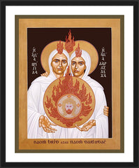 Wall Frame Black - Sts. Brigid and Darlughdach of Kildare by R. Lentz