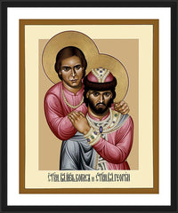 Wall Frame Black - Sts. Boris and George the Hungarian by R. Lentz