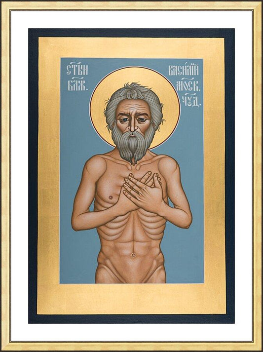 Wall Frame Gold, Matted - St. Basil the Blessed of Moscow by R. Lentz