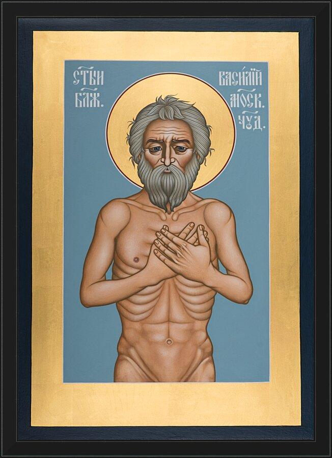 Wall Frame Black - St. Basil the Blessed of Moscow by Br. Robert Lentz, OFM - Trinity Stores