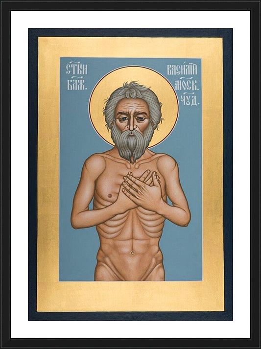 Wall Frame Black, Matted - St. Basil the Blessed of Moscow by R. Lentz