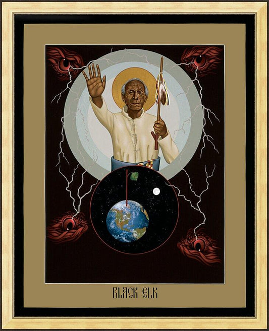 Wall Frame Gold - Black Elk by R. Lentz