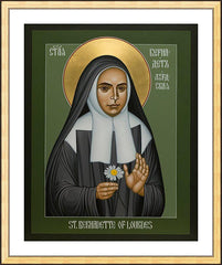 Wall Frame Gold - St. Bernadette of Lourdes by R. Lentz