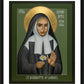 Wall Frame Black, Matted - St. Bernadette of Lourdes by Br. Robert Lentz, OFM - Trinity Stores