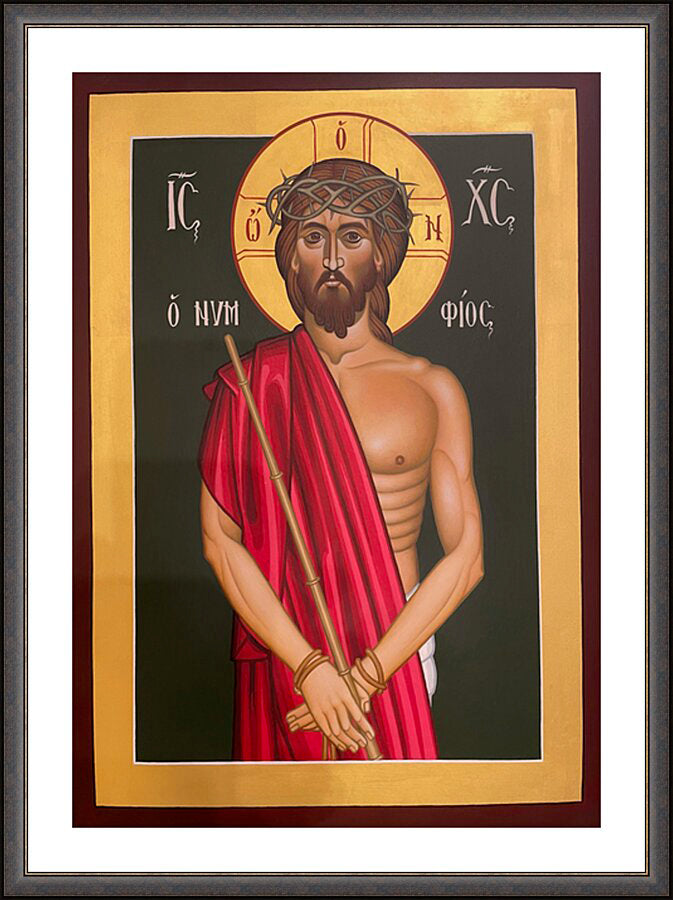 Wall Frame Espresso, Matted - Christ the Bridegroom by R. Lentz