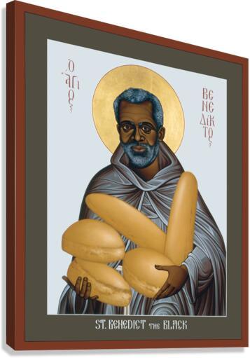 Canvas Print - St. Benedict the Black by Br. Robert Lentz, OFM - Trinity Stores