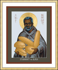 Wall Frame Gold - St. Benedict the Black by R. Lentz