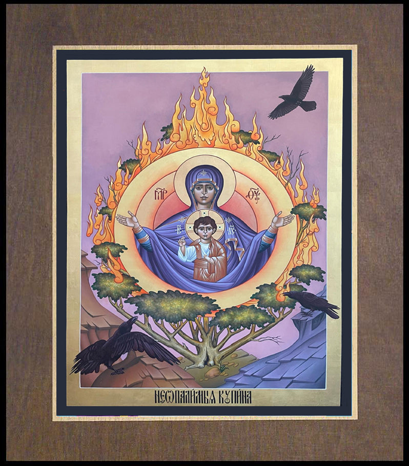 Burning Bush - Wood Plaque Premium