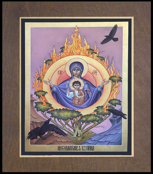 Burning Bush - Wood Plaque Premium