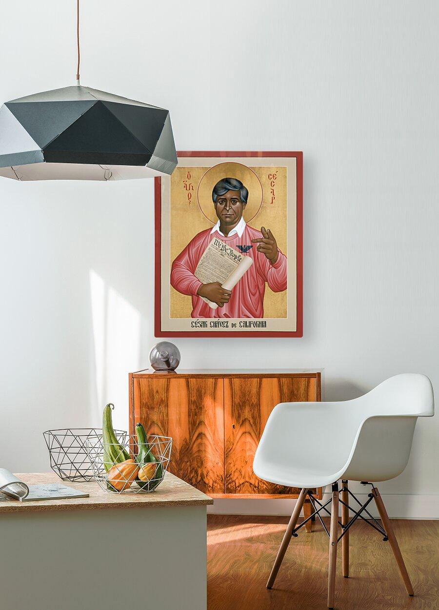 Metal Print - Cesar Chavez by Br. Robert Lentz, OFM - Trinity Stores