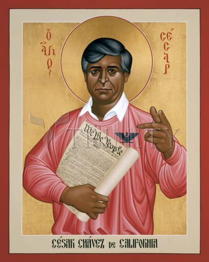 Canvas Print - Cesar Chavez by Br. Robert Lentz, OFM - Trinity Stores