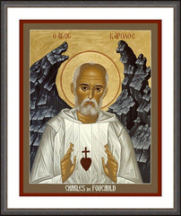 Wall Frame Espresso - St. Charles de Foucauld by R. Lentz