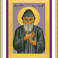 Wall Frame Gold, Matted - St. Charbel Makhluf by R. Lentz