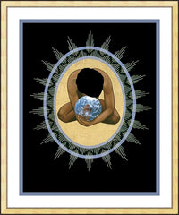 Wall Frame Gold - Compassion Mandala by R. Lentz