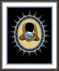 Wall Frame Espresso - Compassion Mandala by R. Lentz