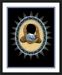Wall Frame Black - Compassion Mandala by R. Lentz