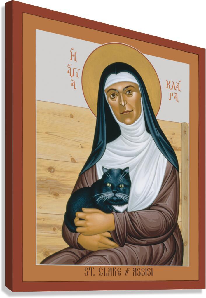 Canvas Print - St. Clare of Assisi by Br. Robert Lentz, OFM - Trinity Stores
