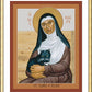 Wall Frame Gold, Matted - St. Clare of Assisi by Br. Robert Lentz, OFM - Trinity Stores
