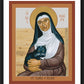 Wall Frame Black, Matted - St. Clare of Assisi by Br. Robert Lentz, OFM - Trinity Stores