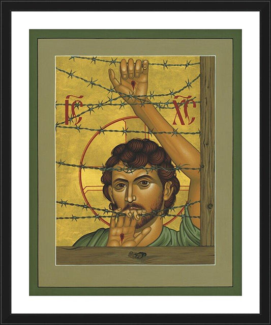Wall Frame Black, Matted - Christ of Maryknoll by R. Lentz