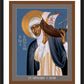 Wall Frame Black, Matted - St. Catherine of Siena by Br. Robert Lentz, OFM - Trinity Stores