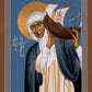 Wall Frame Black, Matted - St. Catherine of Siena by Br. Robert Lentz, OFM - Trinity Stores