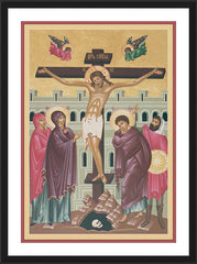 Wall Frame Black - Crucifixion by R. Lentz