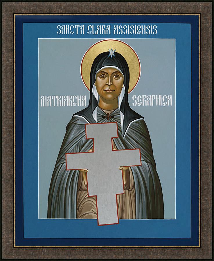Wall Frame Espresso - St. Clare of Assisi: Seraphic Matriarch by Br. Robert Lentz, OFM - Trinity Stores